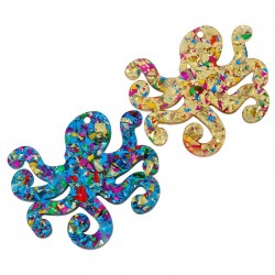 Plexi Acrylic Pendant Octopus 51x42mm