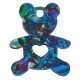 Plexi Acrylic Charm Bear w/ Heart 21x26mm