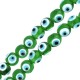 Glass Bead Round Evil Eye 10mm (Ø2.2mm) (30pcs/str)