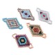 Βραχιόλι Ρόμβος με Χάντρες Κρύσταλλο Miyuki 17x22mm