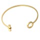 Bracelet en Laiton avec Barre et Boule 63 mm