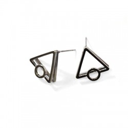 Brass Earring Triangle 15x16mm