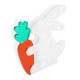Plexi Acrylic Deco Rabbit w/ Carrot 100x110mm