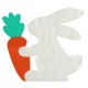 Plexi Acrylic Deco Rabbit w/ Carrot 100x110mm