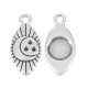 Colgante de Metal Zamak Ovalado con Luna 9x18mm