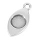 Zamak Charm Nail Oval with Moon 9x18mm