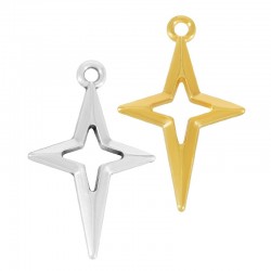 Zamak Pendant Cross Star 17x27mm