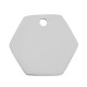 Stainless Steel 304 Hexagon w/ Shell Pearl & Enamel 15x13mm