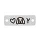 Stainless Steel 304 Connector w/ Dog & Heart 18x6mm/1.1mm