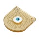 Plexi Acrylic Charm Geometrical w/ Evil Eye & Enamel 18mm