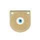 Plexi Acrylic Charm Geometrical w/ Evil Eye & Enamel 18mm