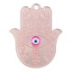 Plexi Acrylic Pendant Hamsa Hand w/Evil Eye & Enamel 28x34mm