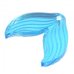 Plexi Acrylic Charm Mermaid Tail 23x21mm