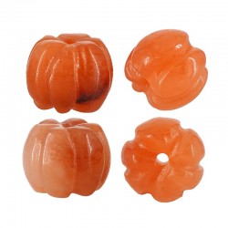 Semiprecious Stone Bead Pumpkin (~10x8mm)