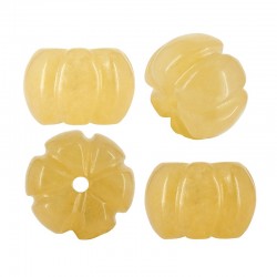 Semiprecious Stone Bead Pumpkin (~13x9mm)