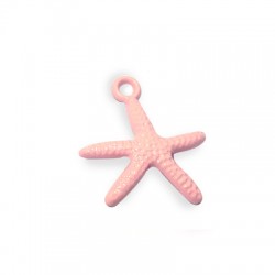 Zamak Painted Casting Charm Starfish 18.5x20mm