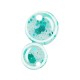 Plexi Acrylic Charm Round Bubbles 24x14mm