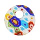 Millefiori Glass Part Round Donut w/ Flowers 25mm