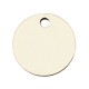Wooden Charm Round w/ Lines 15mm