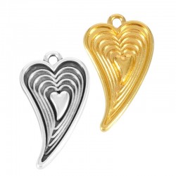 Zamak Pendant Heart 18x29mm