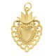 Charm cœur en Laiton et Zircone 18 x 26 mm