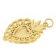 Ciondolo a Forma di Cuore in Ottone con Zirconi 18X26 mm