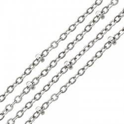 Steel Chain 1.5x0.8mm with 2.2mm Bead