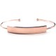 Bracelet ÉCO Jonc Ajustable avec Étiquette Réctangulaire en Métal/Laiton 66mm