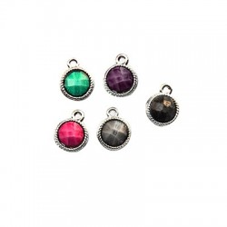 Zamak Setting Charm with Resin Stone SS39