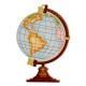 Wooden Pendant World Globe 56x82mm
