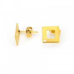 Stainless Steel 304 Earring Rhombus 13mm