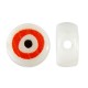 Plexi Acrylic Flat Bead Round w/ Evil Eye 8mm/4.5mm (Ø~2mm)