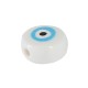 Plexi Acrylic Flat Bead Round w/ Evil Eye 10mm/5mm (Ø2mm)