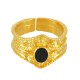 Brass Ring w/ Enamel 13x23mm