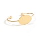 Bracelet Jonc Ajustable en Métal/Laiton ÉCO 59mm (avec disque ovale)