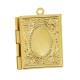 Brass Charm Rectangular Openable 18x22mm