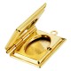 Brass Charm Rectangular Openable 18x22mm