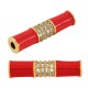 Enameled Zircon Brass Tube 20x5mm Ø1.9mm