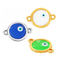 Zamak Charm Round Frame w/ Enamel 15mm