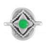 999° Silver Antique Plated/ Fluo Green