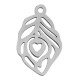 Stainless Steel Charm Leaf 11x18mm