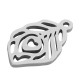 Stainless Steel Charm Leaf 11x18mm