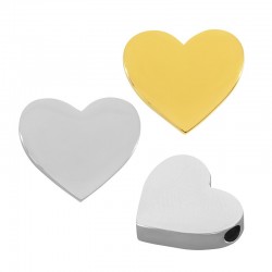78080678 Entrepieza de Acero Inoxidable 304 Corazon 13x15mm/3,5mm (Ø2mm)