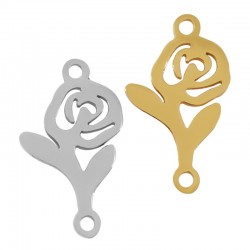 Intercalaires Fleur 9x15mm en Acier Inoxydable 304