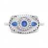 999° Silver Antique Plated/ Pearl Blue