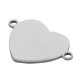 Intercalaire Cœur 20x14mm en Acier Inoxydable 304