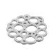 Stainless Steel 304 Charm Irregular with Circles 19x20mm