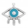 999° Silver Antique Plated/ Azure