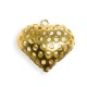 Ciondolo in Metallo Ottone Cuore Forato 30mm