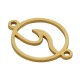 Intercalaire Rond avec Vague 16x21mm en Acier Inoxydable 304